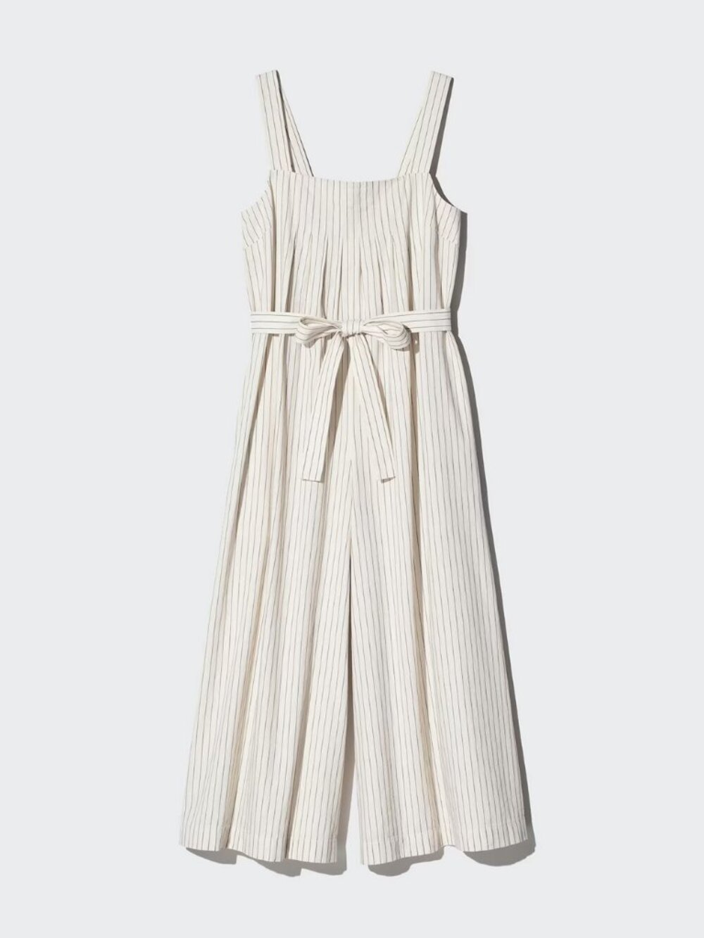 NEW Uniqlo Linen Blend Tucked Jumpsuit | Striped